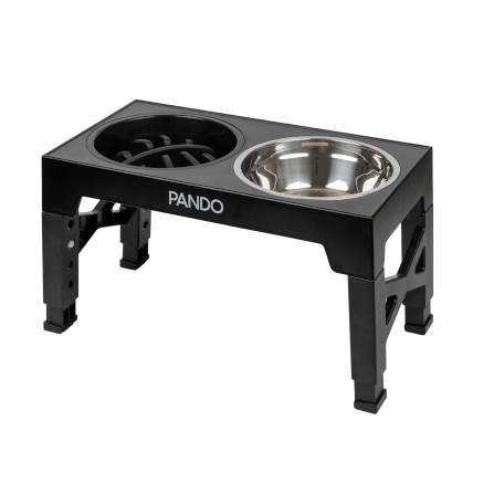 ามให้อาหารสำหรับสัตว์เลี้ยง PANDO ปรับได้ 5 ระดับ สีดำ_0